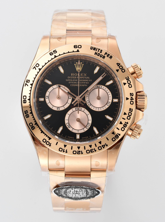 Clean Factory Rolex Daytona 126505 Rose Gold Case Bracelet Black Dial with Rose Gold Sub Dial SH4131 Movement 00 Clean Factory Rolex Daytona 126505 Rose Gold Case Bracelet Black Dial with Rose Gold Sub Dial SH4131 Movement 00