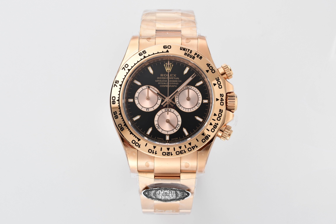 Clean Factory Rolex Daytona 126505 Rose Gold Case Bracelet Black Dial with Rose Gold Sub Dial SH4131 Movement 01 Clean Factory Rolex Daytona 126505 Rose Gold Case Bracelet Black Dial with Rose Gold Sub Dial SH4131 Movement 01