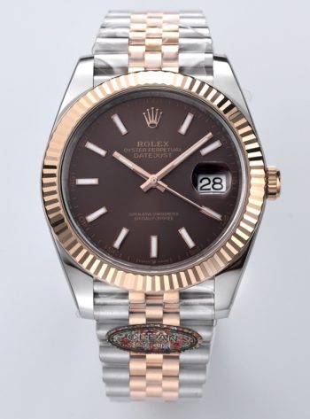 Clean Factory Datejust 126331 41mm 904L Steel Case Chocolate Dial with Stick Markers Rose Gold Bezel 3235 Movement Two Tone Jubilee Bracelet 00
