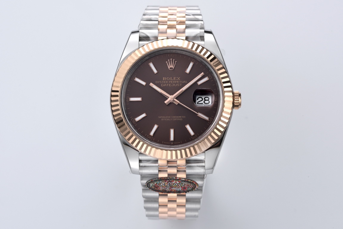 Clean Factory Datejust 126331 41mm 904L Steel Case Chocolate Dial with Stick Markers Rose Gold Bezel 3235 Movement Two Tone Jubilee Bracelet 01 Clean Factory Datejust 126331 41mm 904L Steel Case Chocolate Dial with Stick Markers Rose Gold Bezel 3235 Movement Two Tone Jubilee Bracelet 01