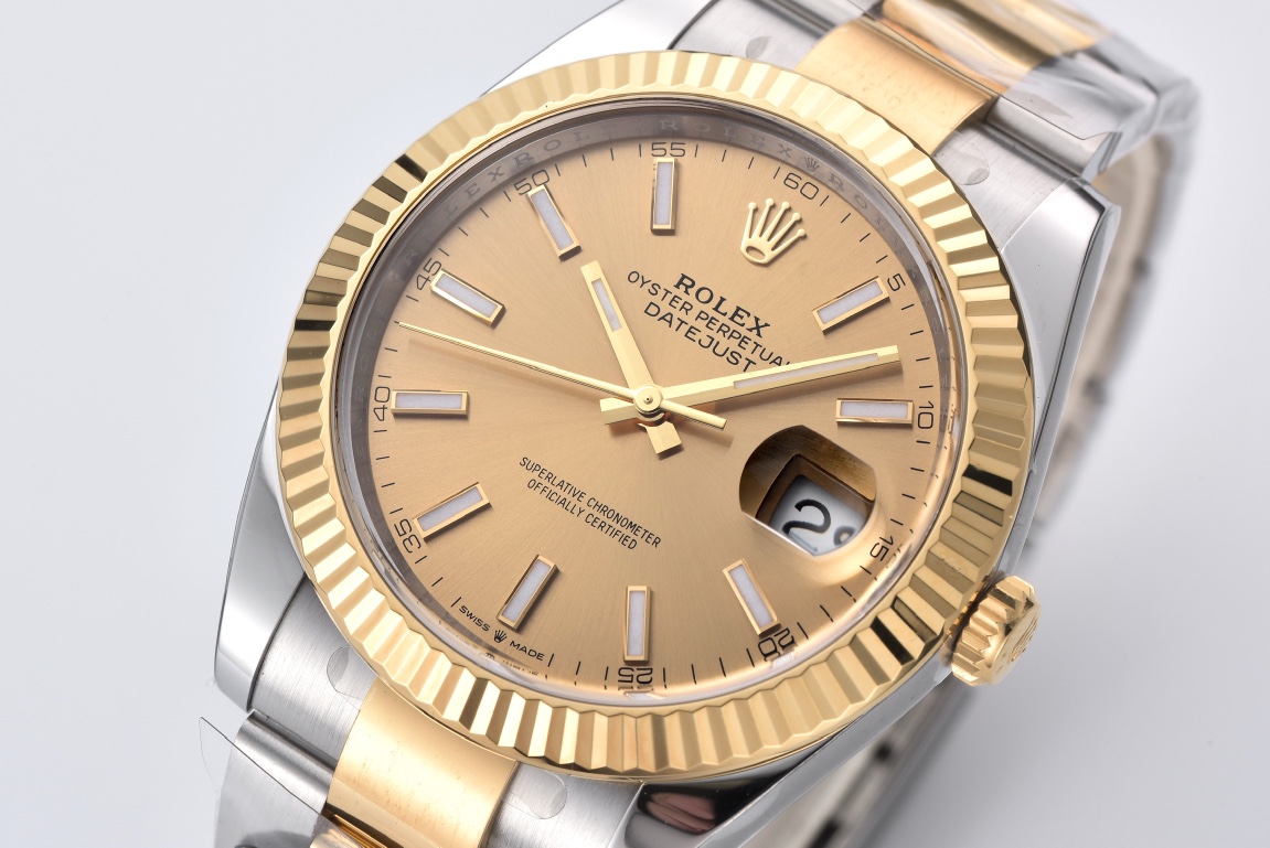 Clean Factory Datejust 41mm 126333 904L Steel Case Yellow Gold Dial with Stick Markers Yellow Gold Bezel 3235 Movement Two Tone Oyster Bracelet 02 Clean Factory Datejust 41mm 126333 904L Steel Case Yellow Gold Dial with Stick Markers Yellow Gold Bezel 3235 Movement Two Tone Oyster Bracelet 02