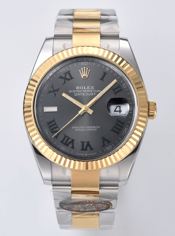Clean Factory Datejust Wimbledon 126333 41mm Gray Dial with Green Roma Markers Yellow Gold Bezel 3235 Caliber Two Tone Oyster Bracelet 00 Clean Factory Datejust Wimbledon 126333 41mm Gray Dial with Green Roma Markers Yellow Gold Bezel 3235 Caliber Two Tone Oyster Bracelet 00