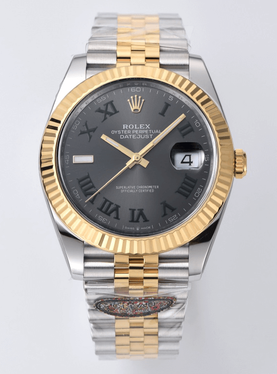 Clean Factory Datejust Wimbledon 126333 41mm Gray Dial with Green Roma Markers Yellow Gold Bezel 3235 Movement Two Tone Jubilee Bracelet 00 Clean Factory Datejust Wimbledon 126333 41mm Gray Dial with Green Roma Markers Yellow Gold Bezel 3235 Movement Two Tone Jubilee Bracelet 00