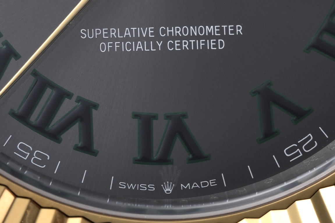 Clean Factory Datejust Wimbledon 126333 41mm Gray Dial with Green Roma Markers Yellow Gold Bezel 3235 Movement Two Tone Jubilee Bracelet 04 Clean Factory Datejust Wimbledon 126333 41mm Gray Dial with Green Roma Markers Yellow Gold Bezel 3235 Movement Two Tone Jubilee Bracelet 04