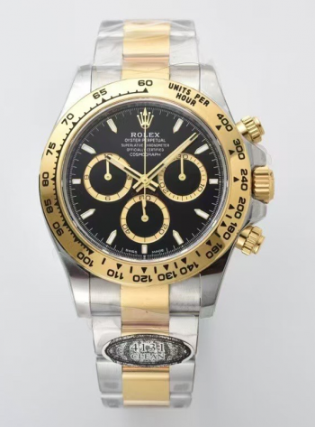 Clean Factory Daytona 126503 Black and Gold Counter Rings Dial 904L Steel Case Yellow Gold Bezel SH4131 Movement Oystersteel and Yellow Gold Band 00