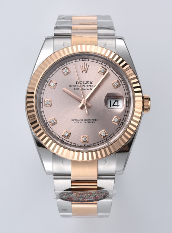 Clean Datejust 126331 41mm Rose Gold Sundust Dial with Diamond Markers Rose Gold Bezel 3235 Movement Two Tone Oyster Bracelet 00 Clean Datejust 126331 41mm Rose Gold Sundust Dial with Diamond Markers Rose Gold Bezel 3235 Movement Two Tone Oyster Bracelet 00