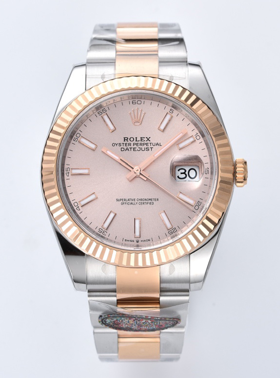 Victory Datejust 126331 41mm Rose Gold Sundust Dial with Stick Markers Rose Gold Bezel 904L Steel Case 3235 Movement Two Tone Oyster Bracelet 00 Clean Datejust 126331 41mm Rose Gold Sundust Dial with Stick Markers Rose Gold Bezel 904L Steel Case 3235 Movement Two Tone Oyster Bracelet 00