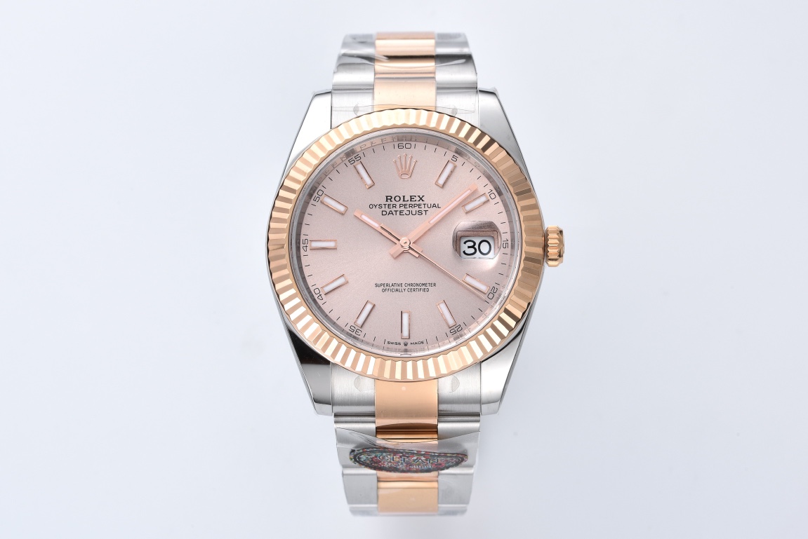 Victory Datejust 126331 41mm Rose Gold Sundust Dial with Stick Markers Rose Gold Bezel 904L Steel Case 3235 Movement Two Tone Oyster Bracelet 01 Clean Datejust 126331 41mm Rose Gold Sundust Dial with Stick Markers Rose Gold Bezel 904L Steel Case 3235 Movement Two Tone Oyster Bracelet 01