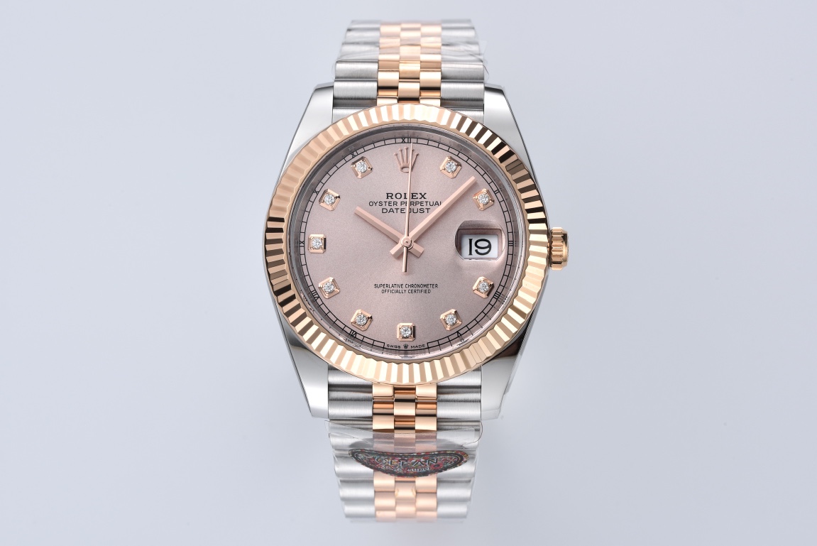 Clean Datejust 126331 41mm Rose Gold Sundust Dial with diamond Markers Rose Gold Bezel 3235 Movement Two Tone Jubilee Bracelet 01 Clean Datejust 126331 41mm Rose Gold Sundust Dial with diamond Markers Rose Gold Bezel 3235 Movement Two Tone Jubilee Bracelet 01
