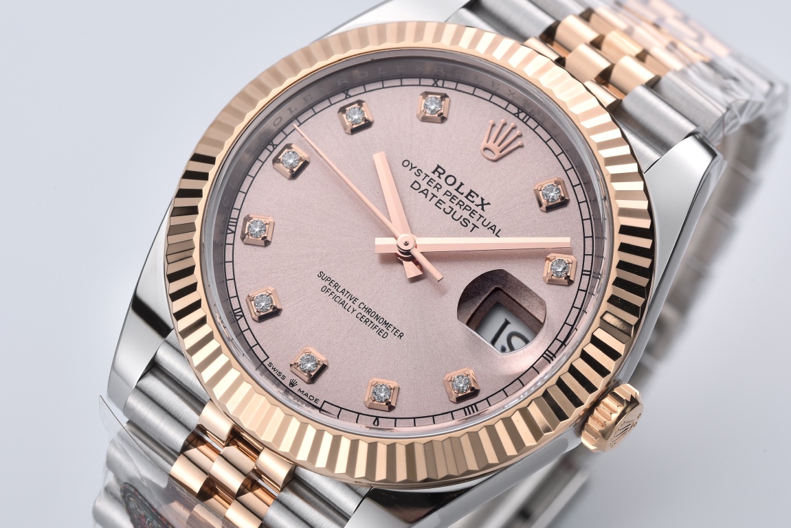 Clean Datejust 126331 41mm Rose Gold Sundust Dial with diamond Markers Rose Gold Bezel 3235 Movement Two Tone Jubilee Bracelet 02 Clean Datejust 126331 41mm Rose Gold Sundust Dial with diamond Markers Rose Gold Bezel 3235 Movement Two Tone Jubilee Bracelet 02