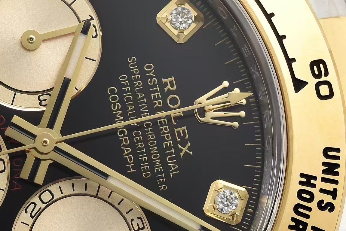 Clean Factory Daytona 126503 Black Dial with Diamonds Markers Gold Bezel Two Tone Oyster and Gold Bracelet SH4131 Movement 04 Clean Factory Daytona 126503 Black Dial with Diamonds Markers Gold Bezel Two Tone Oyster and Gold Bracelet SH4131 Movement 04