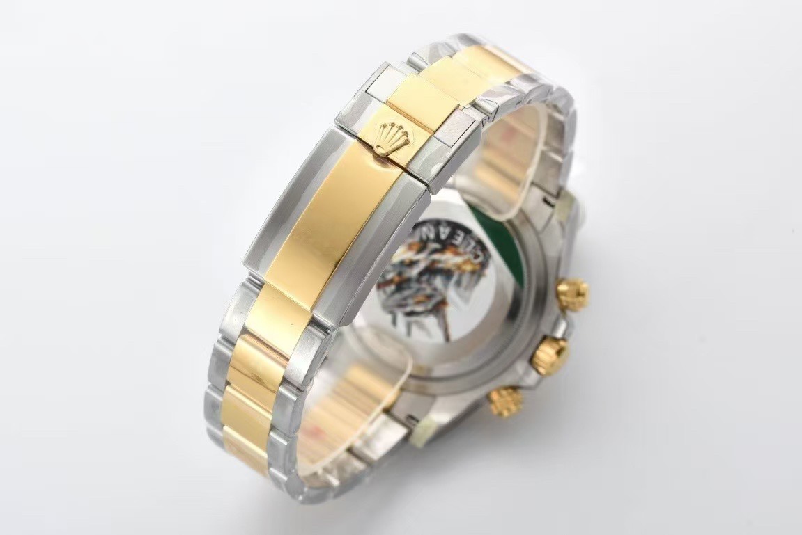 Clean Factory Daytona 126503 Black Dial with Diamonds Markers Gold Bezel Two Tone Oyster and Gold Bracelet SH4131 Movement 09 Clean Factory Daytona 126503 Black Dial with Diamonds Markers Gold Bezel Two Tone Oyster and Gold Bracelet SH4131 Movement 09