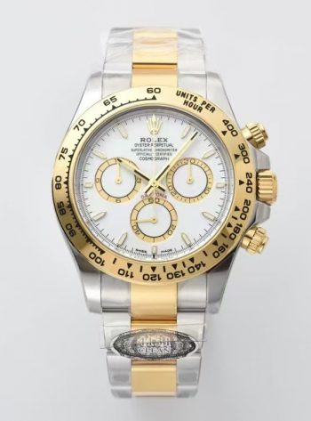 Clean Factory Daytona 126503 White Dial with Gold Eye Sub Dial Two Tone Yellow Gold Steel Bracelet Gold Bezel SH4131 Movement 00