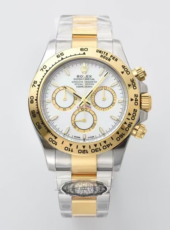 Clean Factory Daytona 126503 White Dial with Gold Eye Sub Dial Two Tone Yellow Gold Steel Bracelet Gold Bezel SH4131 Movement 00 Clean Factory Daytona 126503 White Dial with Gold Eye Sub Dial Two Tone Yellow Gold Steel Bracelet Gold Bezel SH4131 Movement 00