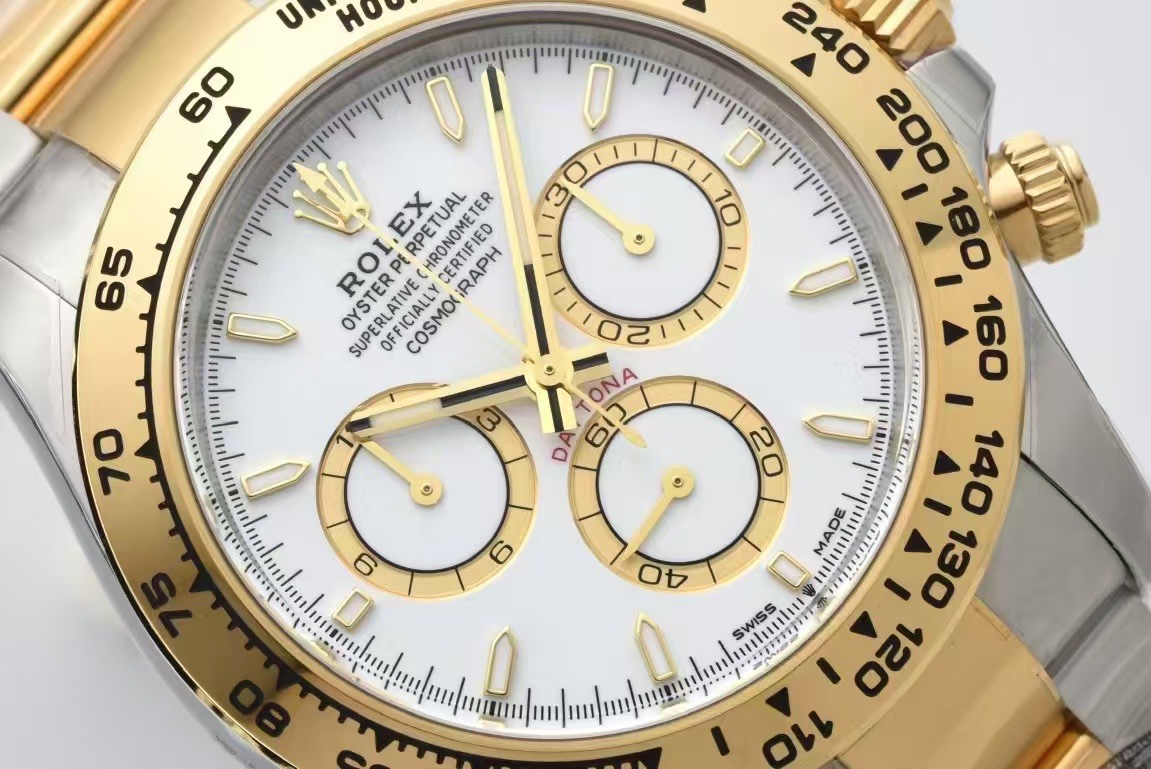 Clean Factory Daytona 126503 White Dial with Gold Eye Sub Dial Two Tone Yellow Gold Steel Bracelet Gold Bezel SH4131 Movement 03 Clean Factory Daytona 126503 White Dial with Gold Eye Sub Dial Two Tone Yellow Gold Steel Bracelet Gold Bezel SH4131 Movement 03