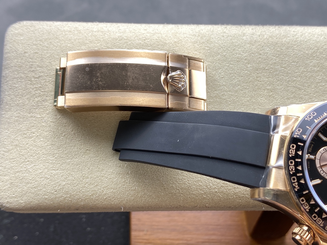 Clean Factory Daytona 126515LN 18K Rose Gold Plated Case Black and Rose Gold Dial Oysterflex Strap SH4131 02