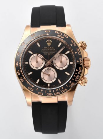 Clean Factory Daytona 126515LN 18K Rose Gold Plated Case Black and Rose Gold Dial Oysterflex Strap SH4131