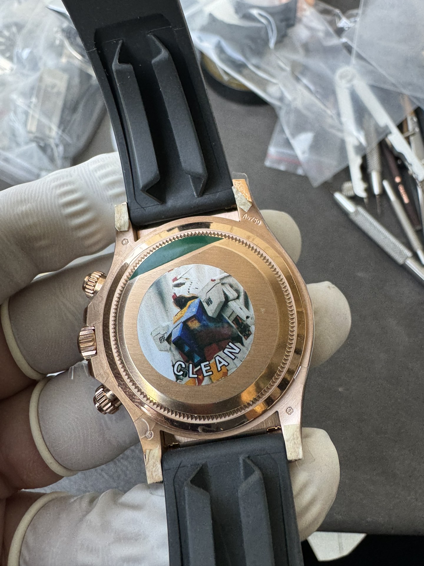 Clean Factory Daytona 126515LN 18K Rose Gold Plated Case Black and Rose Gold Dial Oysterflex Strap SH4131 Movement 10