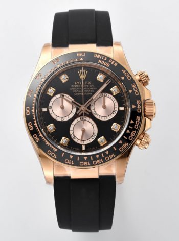 Clean Factory Daytona 126515LN Black and Sundust Diamonds Set Dial 18K Rose Gold Case Oysterflex Strap SH4131 Movement 01 1