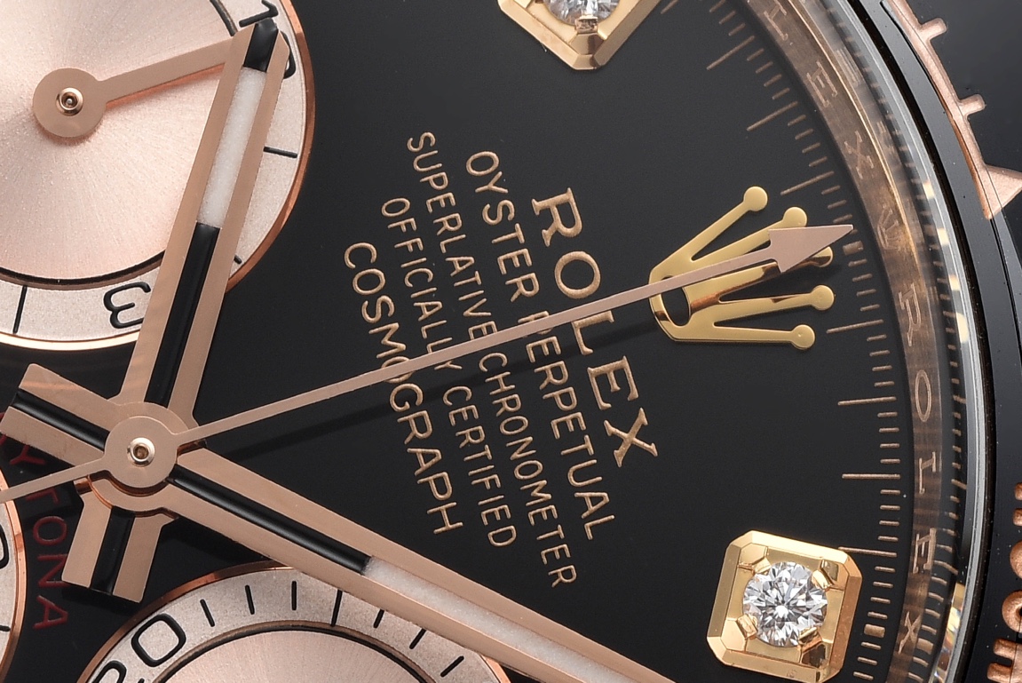 Clean Factory Daytona 126515LN Black and Sundust Diamonds Set Dial 18K Rose Gold Case Oysterflex Strap SH4131 Movement 04 Clean Factory Daytona 126515LN Black and Sundust Diamonds Set Dial 18K Rose Gold Case Oysterflex Strap SH4131 Movement 04