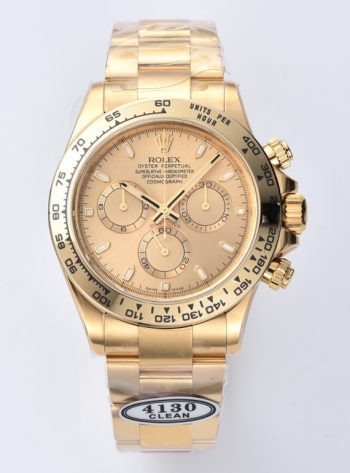 Clean Factory Rolex Daytona 116508 Full Yellow Gold Case Dial Yellow Gold Bezel Bracelet DanDong 4130 Movement 00