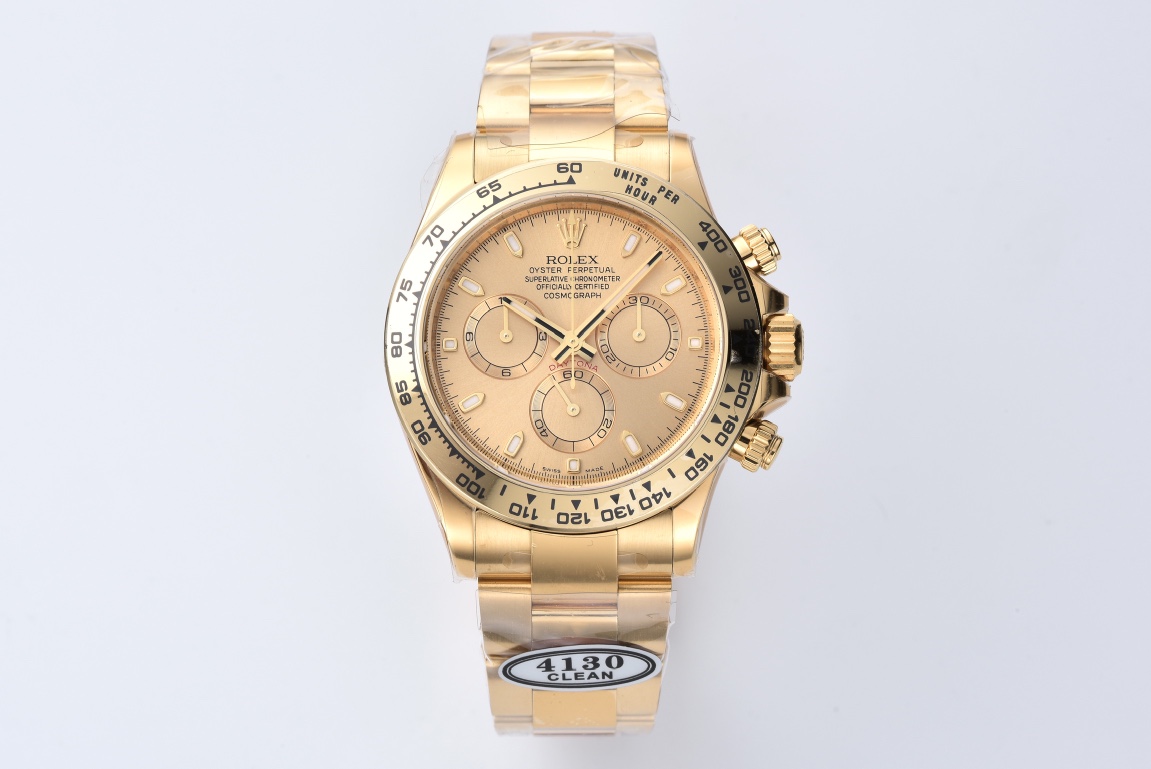 Clean Factory Rolex Daytona 116508 Full Yellow Gold Case Dial Yellow Gold Bezel Bracelet DanDong 4130 Movement 01 Clean Factory Rolex Daytona 116508 Full Yellow Gold Case Dial Yellow Gold Bezel Bracelet DanDong 4130 Movement 01
