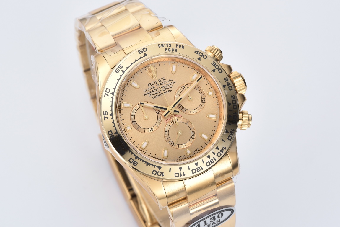 Clean Factory Rolex Daytona 116508 Full Yellow Gold Case Dial Yellow Gold Bezel Bracelet DanDong 4130 Movement 02 Clean Factory Rolex Daytona 116508 Full Yellow Gold Case Dial Yellow Gold Bezel Bracelet DanDong 4130 Movement 02