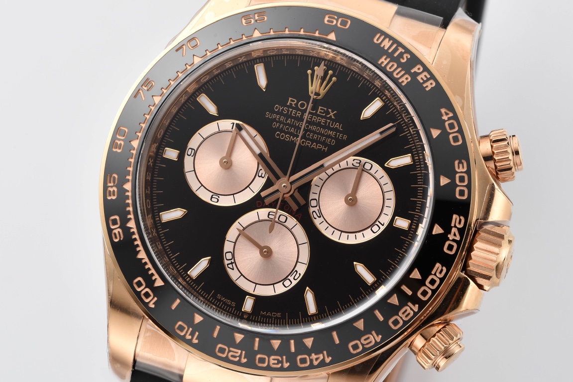 Clean Factory Rolex Daytona 126515LN 18K Rose Gold Plated Case Black and Rose Gold Dial Oysterflex Strap SH4131 02 Clean Factory Rolex Daytona 126515LN 18K Rose Gold Plated Case Black and Rose Gold Dial Oysterflex Strap SH4131 02