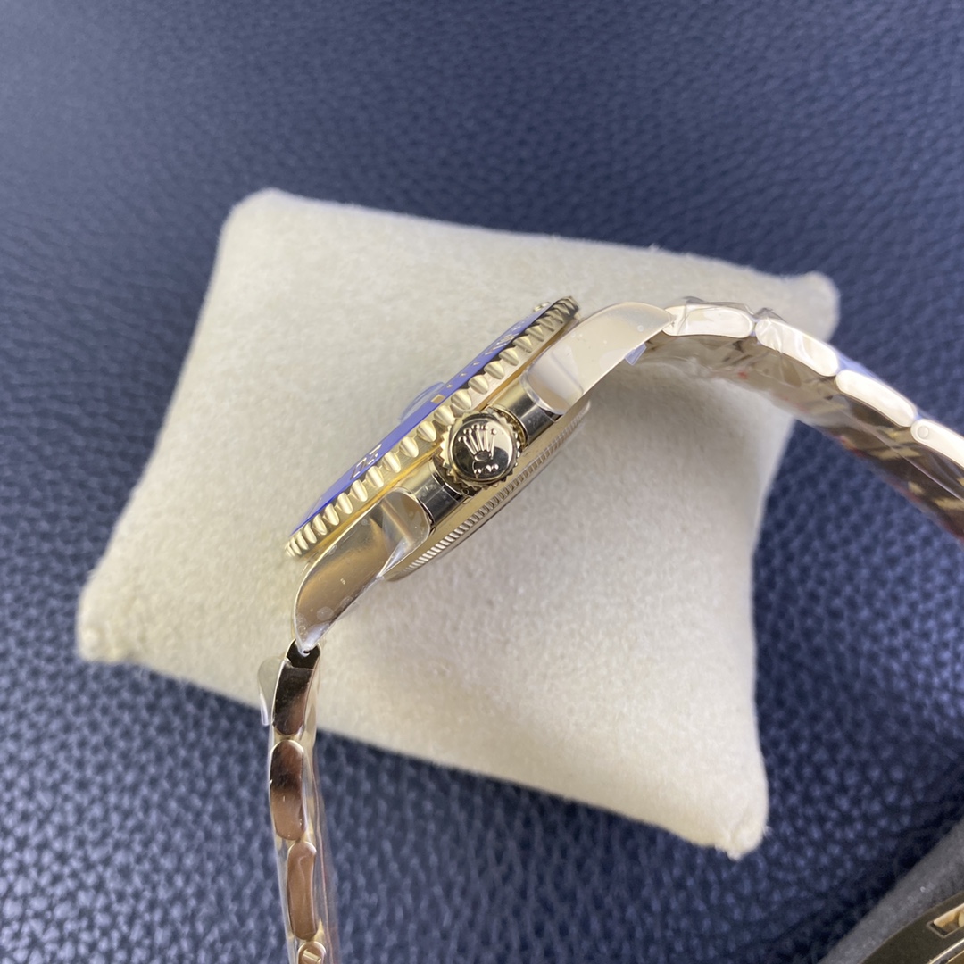 Clean Factory Submariner 116618LB 40mm Blue Dial Ceramic Bezel Full Yellow Gold Plated on Case Oyster Bracelet SH3135 Movement 06