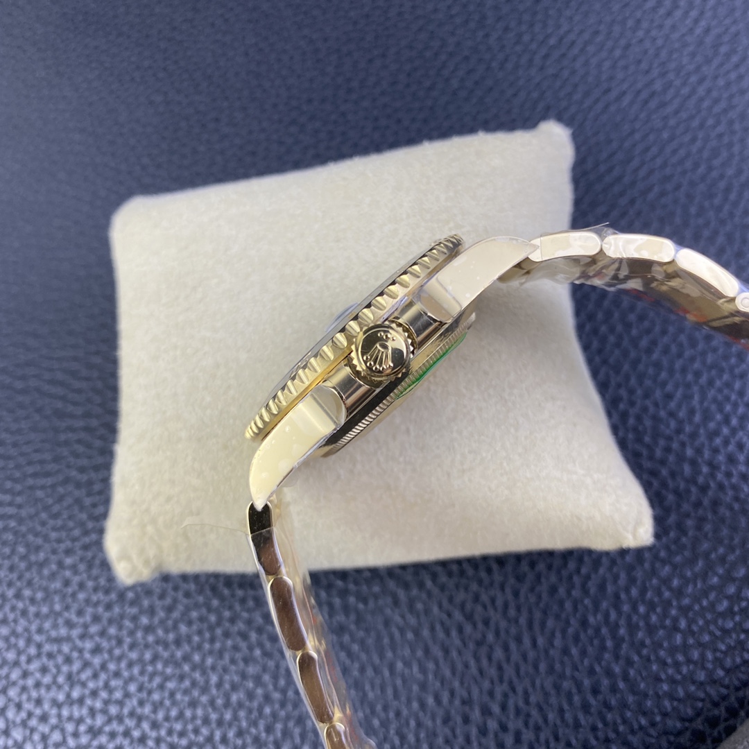 Clean Factory Submariner 116618LN 40mm Black Dial Ceramic Bezel Full Yellow Gold Plated Case Oyster Bracelet SH3135 Movement 06