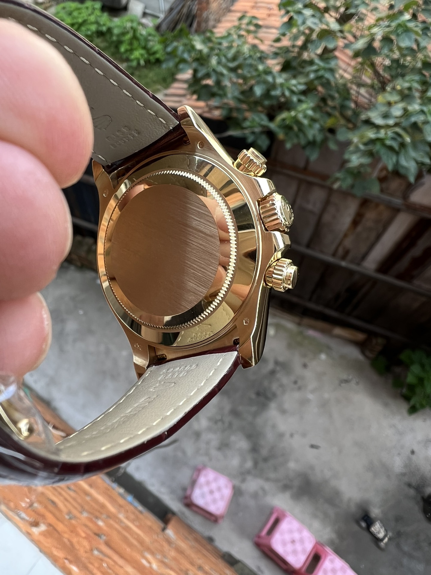 Clean Factory Daytona 116503 Black Mother of Pearl Dial Diamond Hour Markers Yellow Gold Bezel Alligator Strap DD4130 Caliber 04 Clean Factory Daytona 116503 Black Mother of Pearl Dial Diamond Hour Markers Yellow Gold Bezel Alligator Strap DD4130 Caliber 04