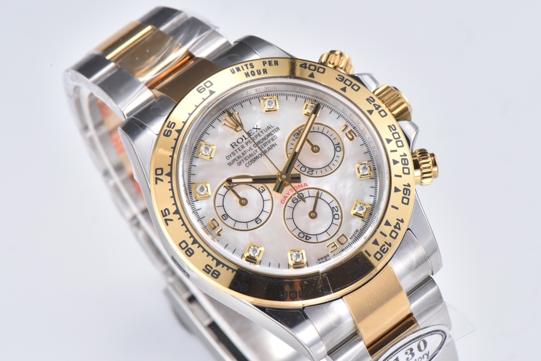Clean Factory Daytona 116503 White Mother of Pearl Dial Oystersteel and Yellow Gold Material DD4130 Movement 02 Clean Factory Daytona 116503 White Mother of Pearl Dial Oystersteel and Yellow Gold Material DD4130 Movement 02