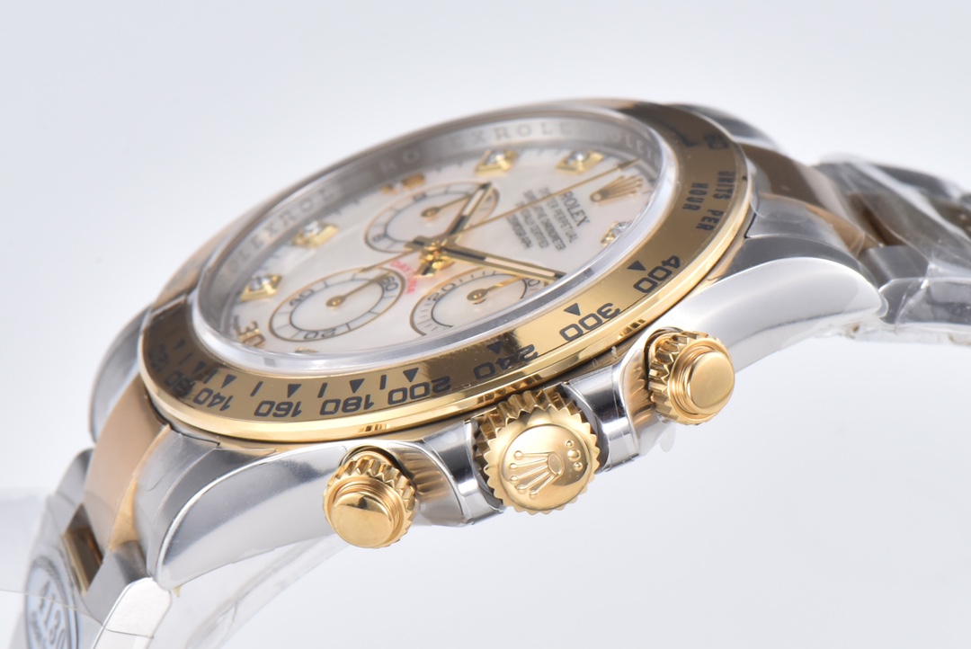 Clean Factory Daytona 116503 White Mother of Pearl Dial Oystersteel and Yellow Gold Material DD4130 Movement 06 Clean Factory Daytona 116503 White Mother of Pearl Dial Oystersteel and Yellow Gold Material DD4130 Movement 06