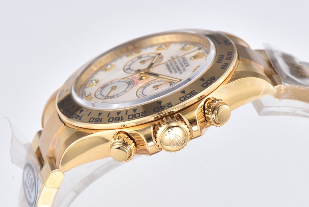 Clean Factory Daytona 116508 White Mother of Pearl Dial Yellow Gold Bezel Yellow Gold Bracelet DD4130 Movement 04 Clean Factory Daytona 116508 White Mother of Pearl Dial Yellow Gold Bezel Yellow Gold Bracelet DD4130 Movement 04