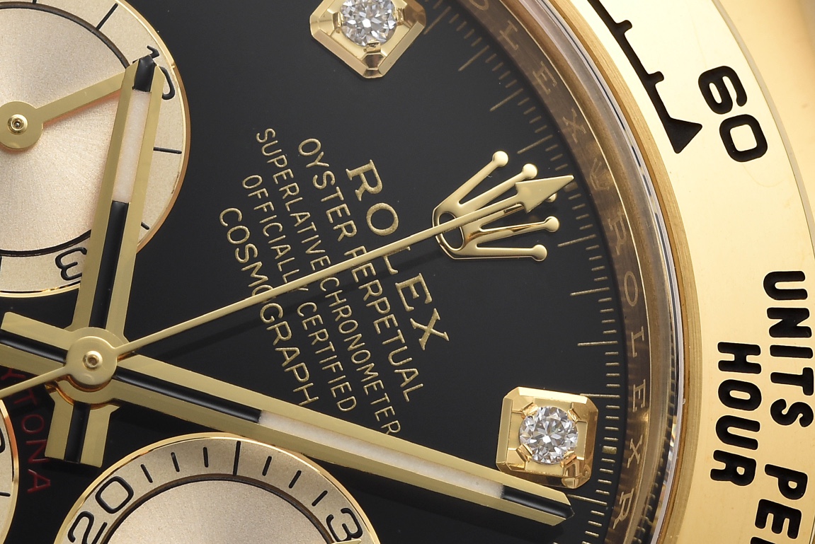 Victory Factory Daytona 126508 Black Dial with Yellow Gold Counter Dial Diamonds Hour Markers 18K Yellow Gold Plated Band 4131 Movement 04 Clean Factory Daytona 126508 Black Dial with Yellow Gold Counter Dial Diamonds Hour Markers 18K Yellow Gold Plated Band 4131 Movement 04