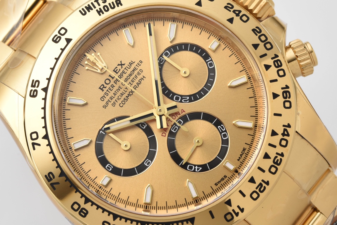 Clean Factory Daytona 126508 Yellow Gold Dial with Black Chrono Counter 18K Yellow Gold Plated Bracelet 4131 Movement 03 Clean Factory Daytona 126508 Yellow Gold Dial with Black Chrono Counter 18K Yellow Gold Plated Bracelet 4131 Movement 03