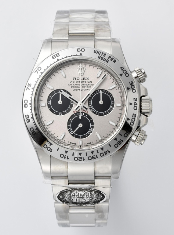 Clean Factory Daytona M126509 0003 White Gold Plated Case Steel and Black Dial White Gold Scale Bezel White Gold Band 4131 Movement 00 Clean Factory Daytona M126509 0003 White Gold Plated Case Steel and Black Dial White Gold Scale Bezel White Gold Band 4131 Movement 00