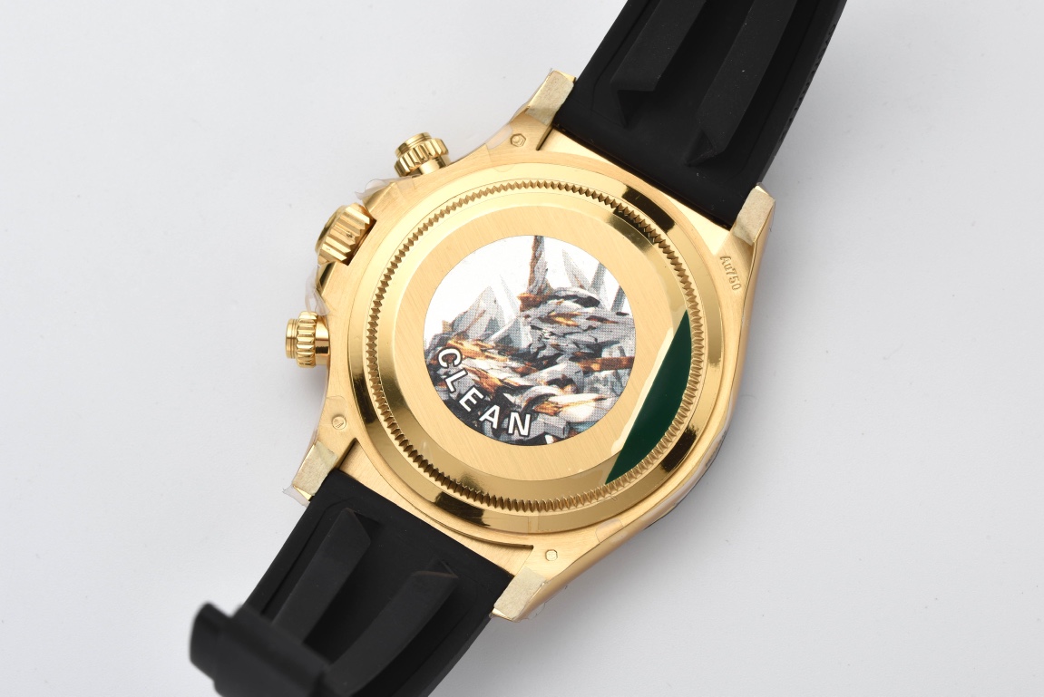 Clean Factory Daytona M126518LN 0006 Yellow Gold Case Black Dial Diamond Hour Markers Gold Counter Rings Oysterflex Strap 4131 Movement 09 Clean Factory Daytona M126518LN 0006 Yellow Gold Case Black Dial Diamond Hour Markers Gold Counter Rings Oysterflex Strap 4131 Movement 09