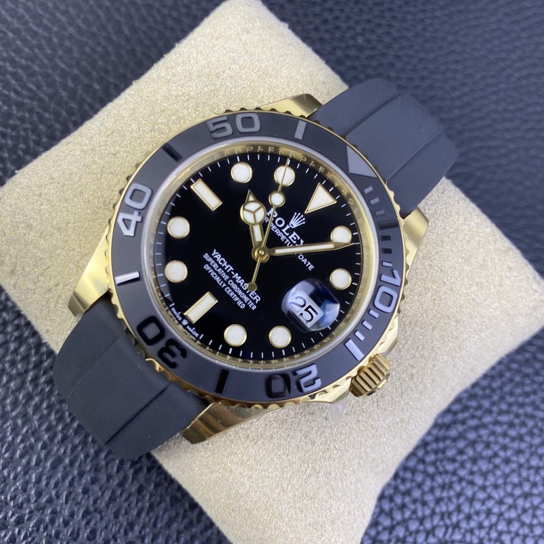Clean Factory Rolex Yacht Master 42mm 226658 Yellow Gold Case 3D Black Ceramic Bezel Oysterflex Strap SuerClone 3235 Movement 03 Clean Factory Rolex Yacht Master 42mm 226658 Yellow Gold Case 3D Black Ceramic Bezel Oysterflex Strap SuerClone 3235 Movement 03