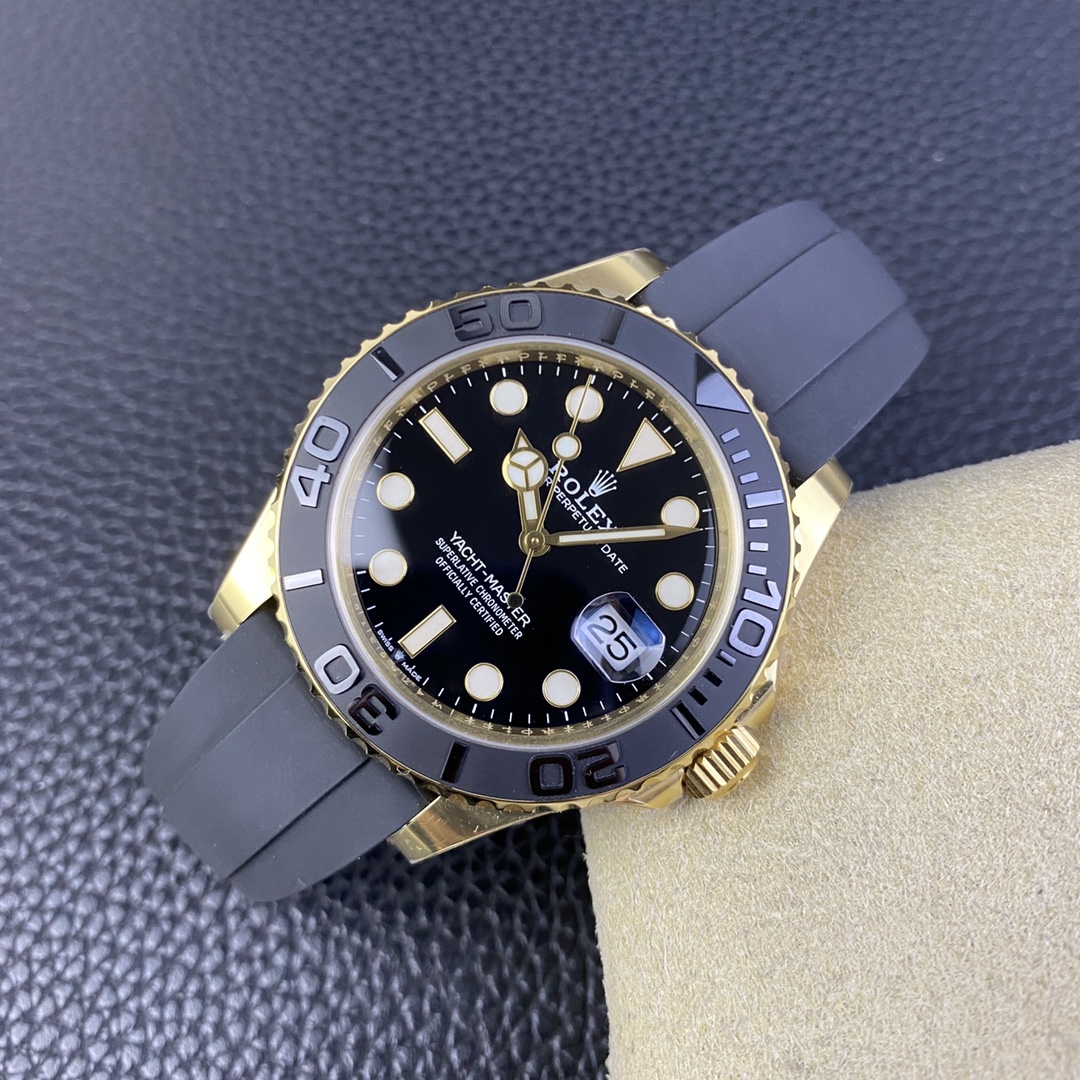 Clean Factory Rolex Yacht Master 42mm 226658 Yellow Gold Case 3D Black Ceramic Bezel Oysterflex Strap SuerClone 3235 Movement 04 Clean Factory Rolex Yacht Master 42mm 226658 Yellow Gold Case 3D Black Ceramic Bezel Oysterflex Strap SuerClone 3235 Movement 04