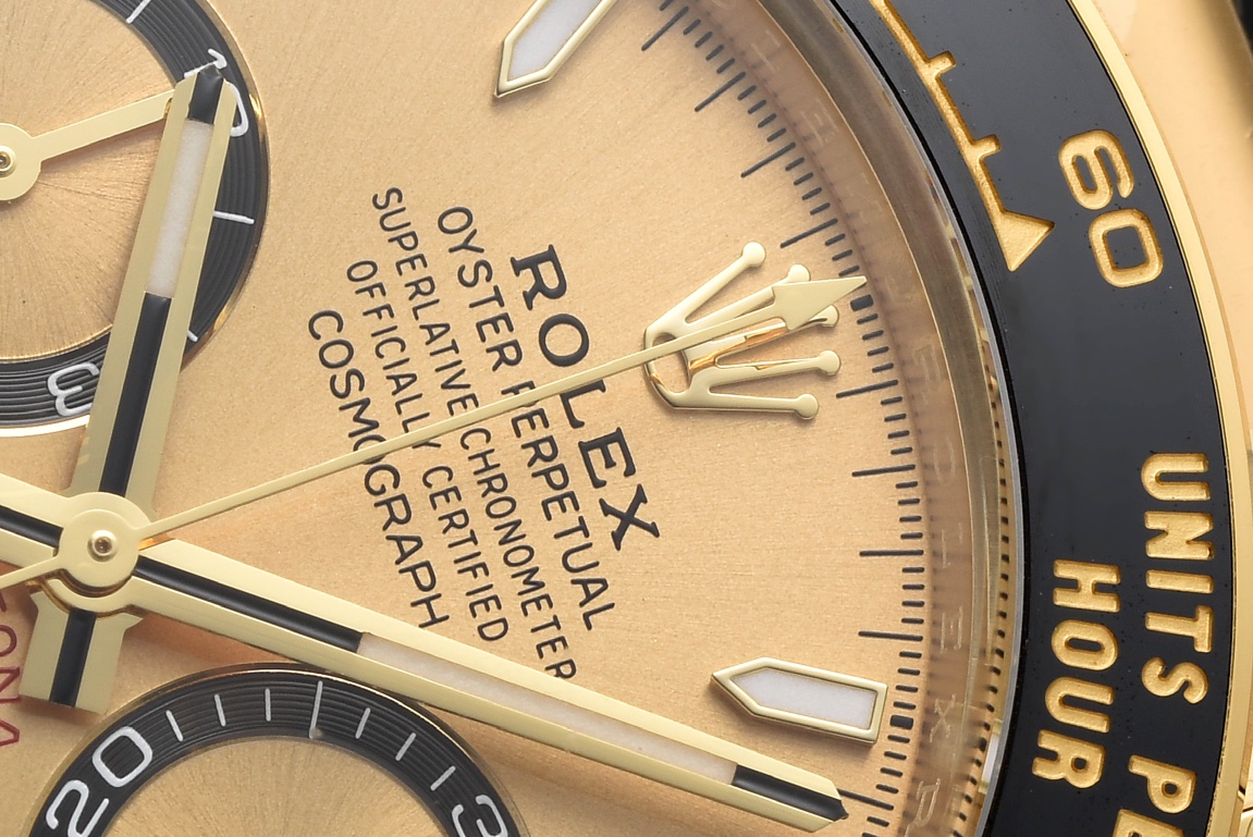 Clean Factory Watch Rolex Daytona 126518 Yellow Gold Case Golden Dial and Black Counter Rings Oysterflex Strap 4131 Movement 05 Clean Factory Watch Rolex Daytona 126518 Yellow Gold Case Golden Dial and Black Counter Rings Oysterflex Strap 4131 Movement 05