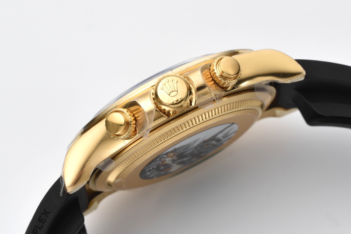 Clean Factory Watch Rolex Daytona 126518 Yellow Gold Case Golden Dial and Black Counter Rings Oysterflex Strap 4131 Movement 07 Clean Factory Watch Rolex Daytona 126518 Yellow Gold Case Golden Dial and Black Counter Rings Oysterflex Strap 4131 Movement 07