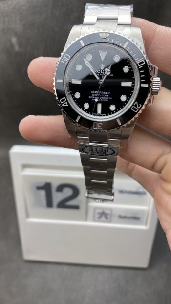 Clean Factory Watch Submariner 114060 No Date Black Ceramic Black Dial 904L Steel VR3130 Movement 00
