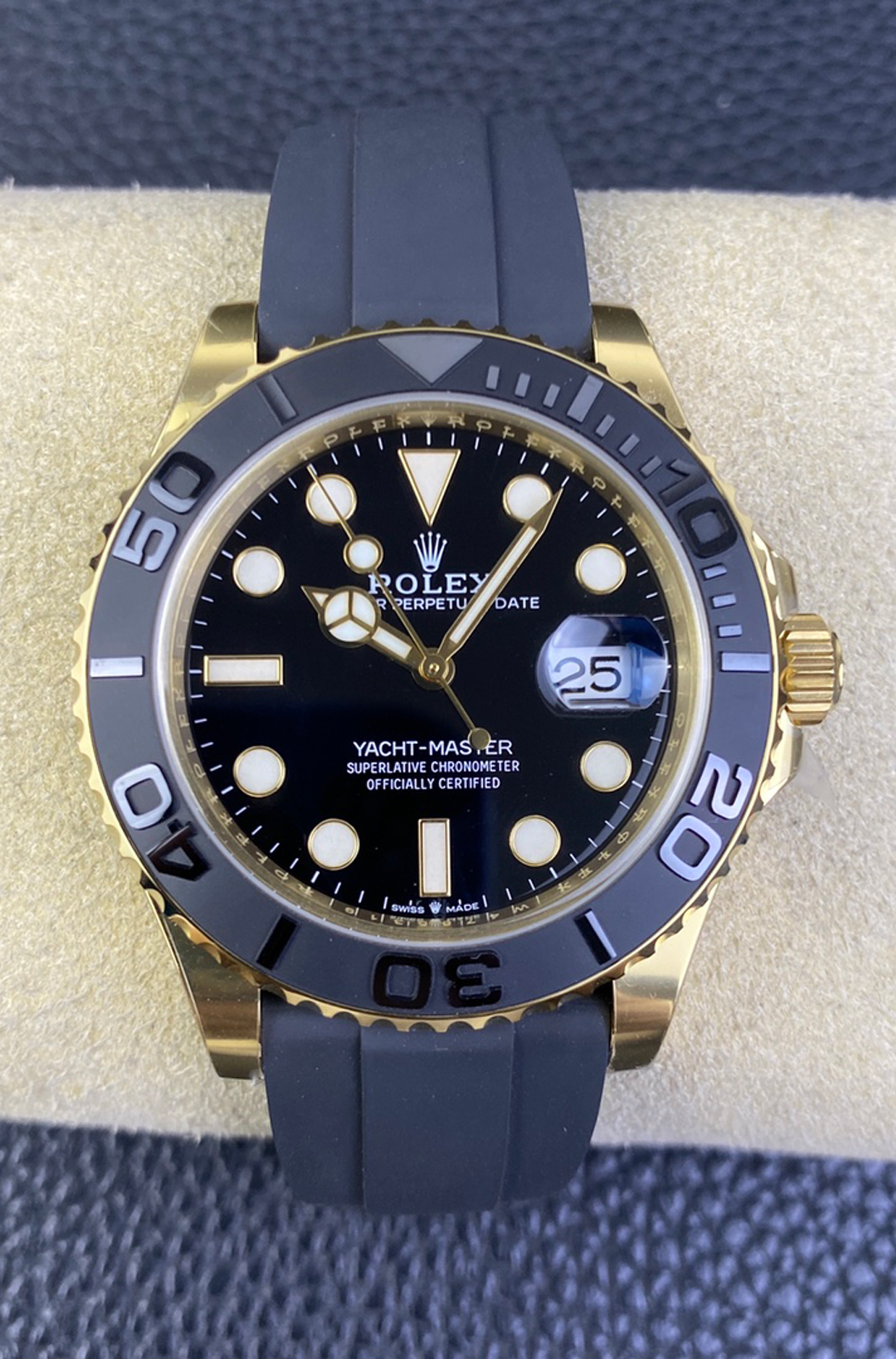 Clean Factory Yacht Master 42mm 226658 Yellow Gold Case 3D Black Ceramic Bezel Oysterflex Strap SuerClone 3235 Movement 000 Clean Factory Yacht Master 42mm 226658 Yellow Gold Case 3D Black Ceramic Bezel Oysterflex Strap SuerClone 3235 Movement 000