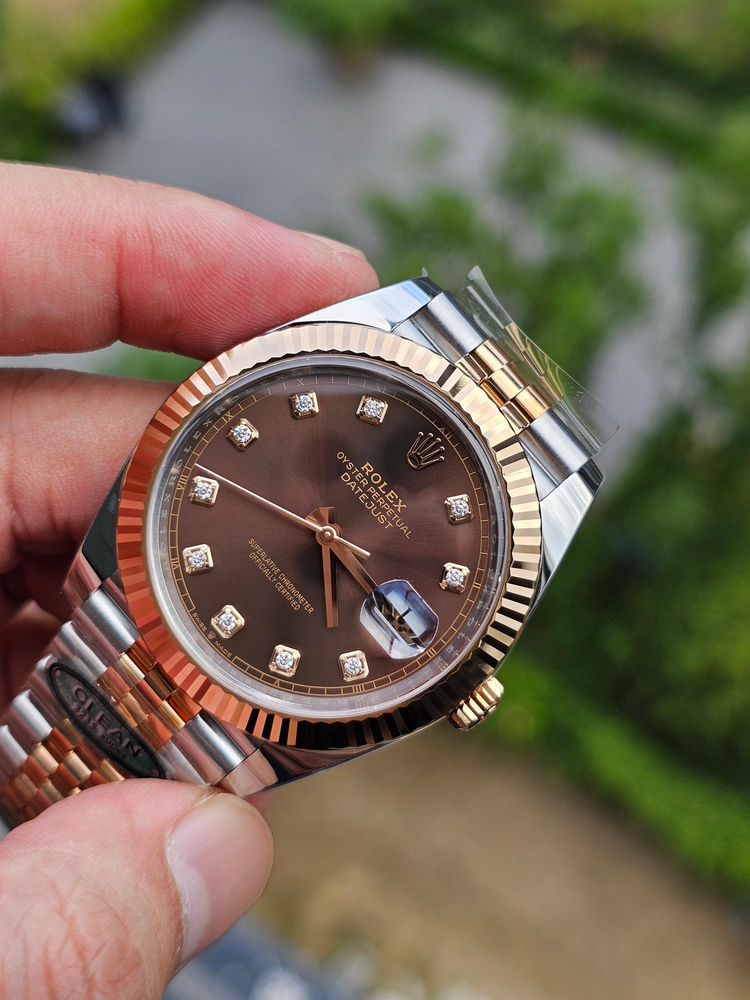 Clean Factory Datejust 41 M126331 0004 Chocolate Dial Diamonds Hour Markers Rose Gold and Steel Jubilee Band SH3235 Caliber 02 Clean Factory Datejust 41 M126331 0004 Chocolate Dial Diamonds Hour Markers Rose Gold and Steel Jubilee Band SH3235 Caliber 02