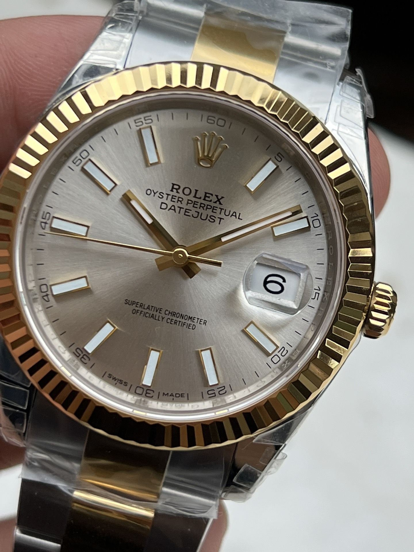 Clean Factory Watch Datejust 41 M126333 0001 Silver Dial Yellow Gold Fluted Bezel Yellow Gold and Steel Oyster Bracelet SH3235 Movement 02 Clean Factory Watch Datejust 41 M126333 0001 Silver Dial Yellow Gold Fluted Bezel Yellow Gold and Steel Oyster Bracelet SH3235 Movement 02