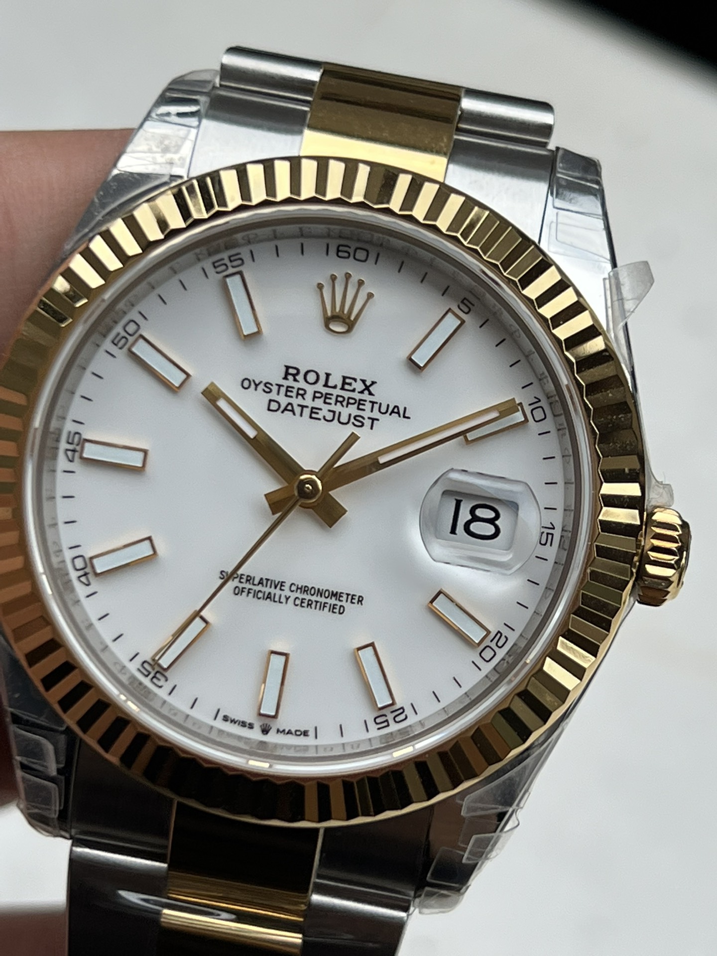 Victory Factory Watch Rolex Datejust 41mm 126333 White Dial Yellow Gold and Oystersteel Bracelet SH3235 Movement 02 Clean Factory Watch Rolex Datejust 41mm 126333 White Dial Yellow Gold and Oystersteel Bracelet SH3235 Movement 02