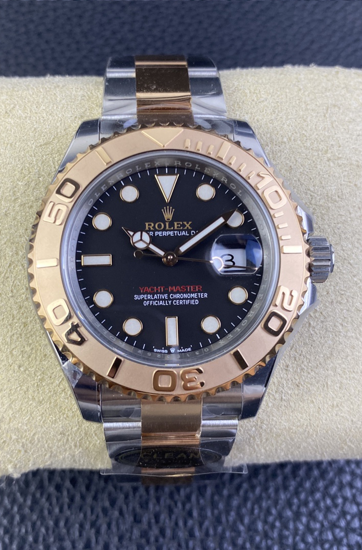 Clean Factory Watch Yacht Master 40 126621 Black Dial Oystersteel and Everose Gold with Oyster Bracelet Super Clone 3235 Movement 000 Clean Factory Watch Yacht Master 40 126621 Black Dial Oystersteel and Everose Gold with Oyster Bracelet Super Clone 3235 Movement 000
