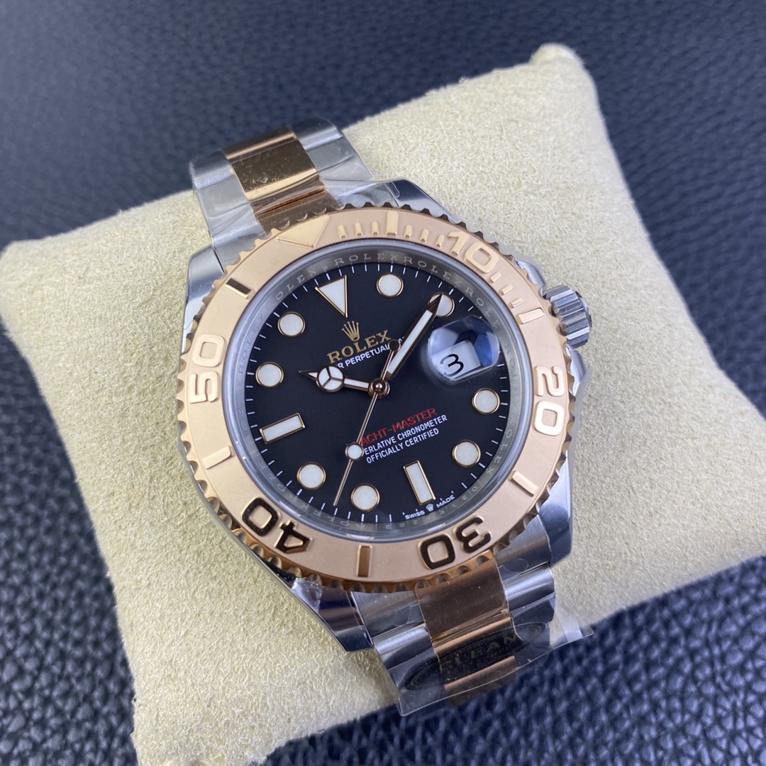 Clean Factory Watch Yacht Master 40 126621 Black Dial Oystersteel and Everose Gold with Oyster Bracelet Super Clone 3235 Movement 02 Clean Factory Watch Yacht Master 40 126621 Black Dial Oystersteel and Everose Gold with Oyster Bracelet Super Clone 3235 Movement 02