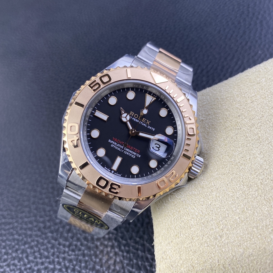 Clean Factory Watch Yacht Master 40 126621 Black Dial Oystersteel and Everose Gold with Oyster Bracelet Super Clone 3235 Movement 04 Clean Factory Watch Yacht Master 40 126621 Black Dial Oystersteel and Everose Gold with Oyster Bracelet Super Clone 3235 Movement 04